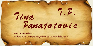 Tina Panajotović vizit kartica